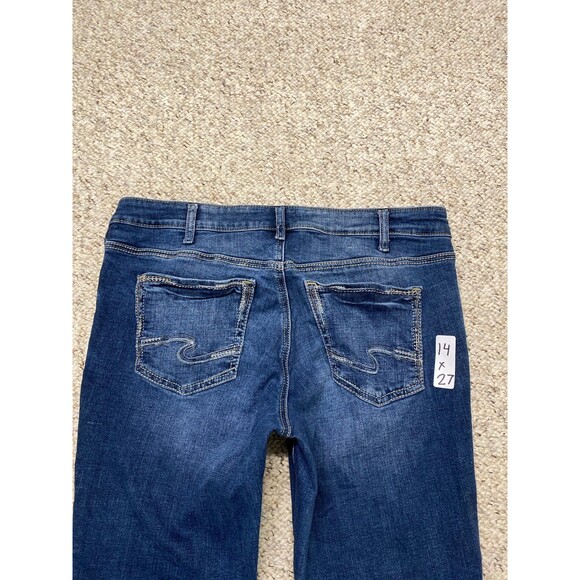 14 Silver High-Rise Boyfriend Fit Dark Wash - Picture 2 of 8